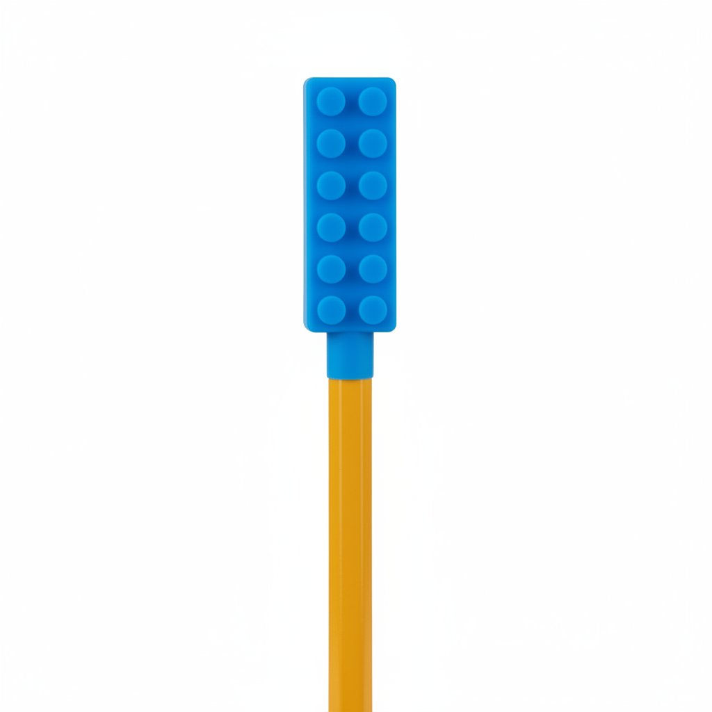 Bumpy Block Pencil Topper - Sensory Chew Tool for Focus & Oral Motor ...